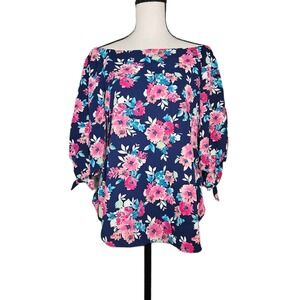 Status‎ Medium Grassley Off The Shoulder Floral Print Blouse NWT